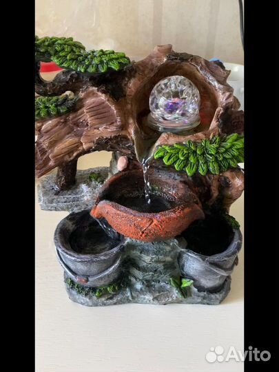 Подарок —Фонтан водопад ночник с подсветкой