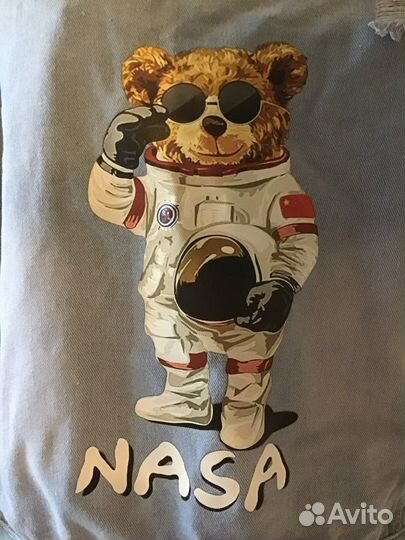 Джинсовка размер S с капюшоном nasa