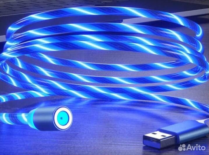 Светящийся магнитный кабель для зарядки micro USB