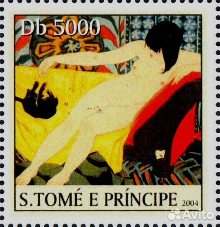 2004 г. Сан-Томе и Принсипи. Японская живопись