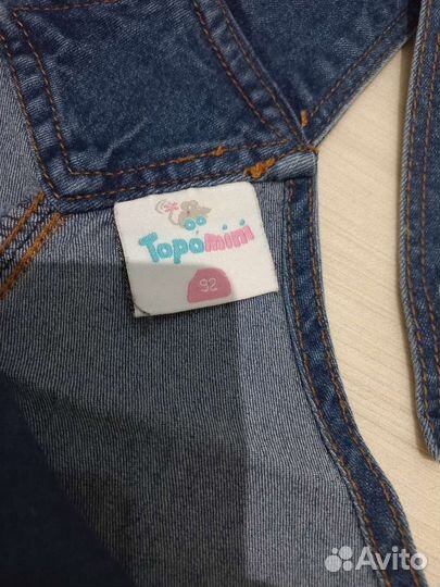 Джинсовый сарафан для девочки 92