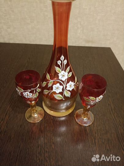 Графин и фужеры Богемия