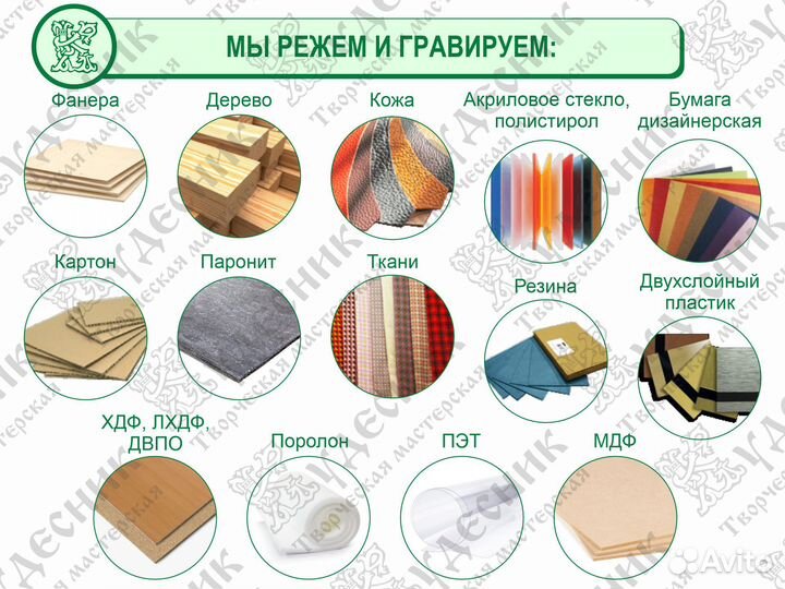 Лазерная резка. Гравировка. Не металлы. Уфа