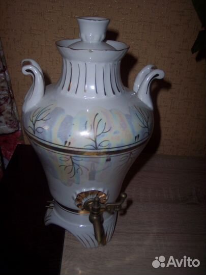 Самовар фарфоровый электрический новый времён СССР