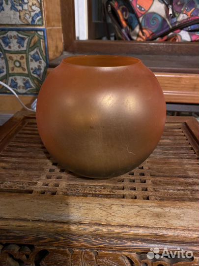 Ваза из цветного стекла богемия