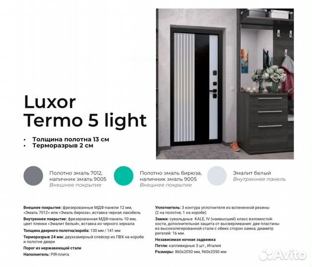 Дверь Termo 5 Light с терморазрывом