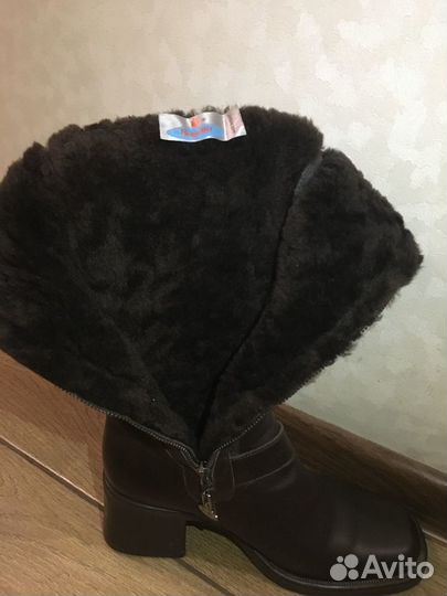 Сапоги зимние женские 37 Натуральные кожа и мех