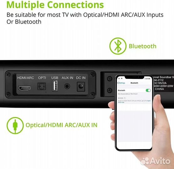 Саундбар Sounderlink SM-2120 60W 95см. Раздельный