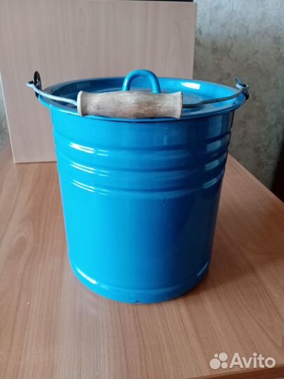 Ведро эмалиророванное с крышкой СССР