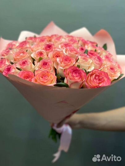 Роза букеты 51 розы. Доставка цветов