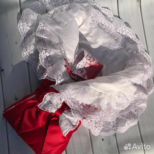 Конверт на выписку зимний Красный