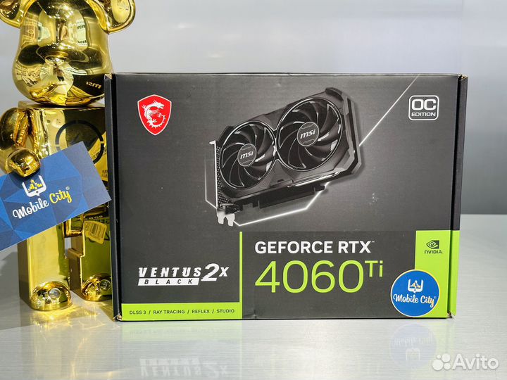 MSI RTX4060 TI Ventus Black 8Gb Новая, Рассрочка
