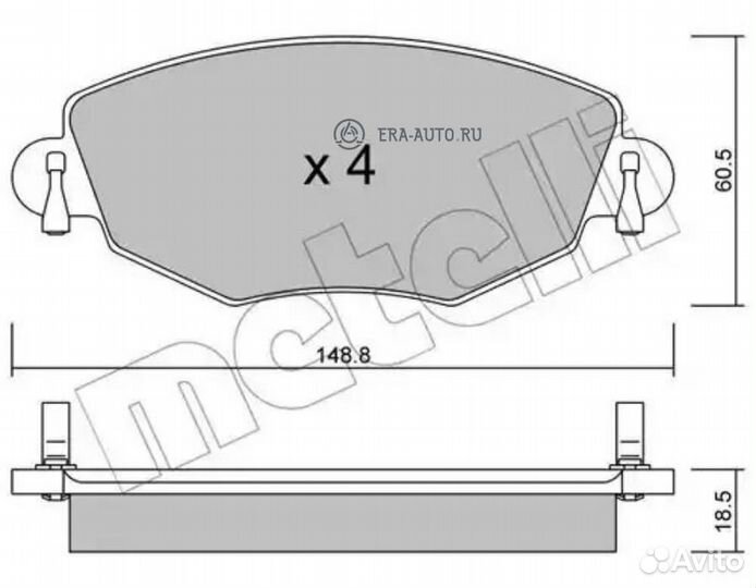 Metelli 2203180 22-0318-0 колодки дисковые передни