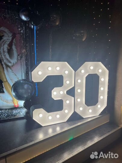 Светящиеся цифры с лампочками