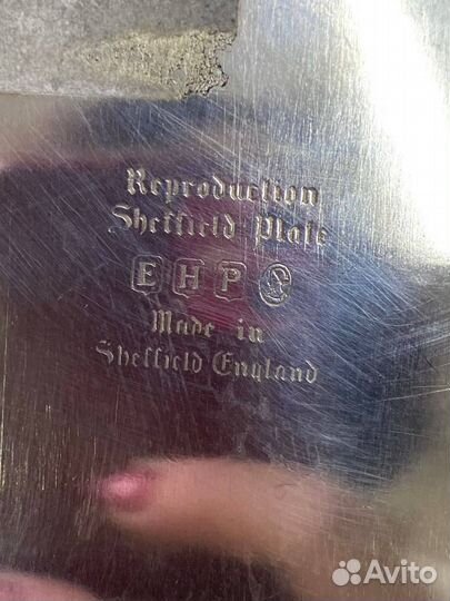 Поднос. Серебрение по латуни. Англия