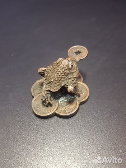 Статуэтка денежная жаба медная