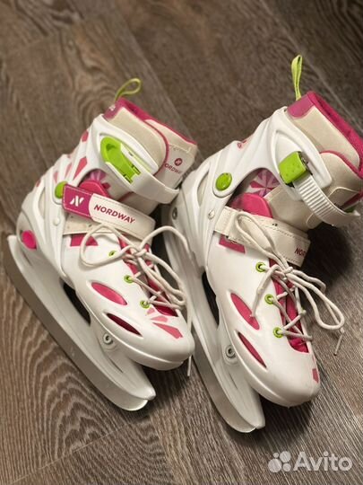 Коньки детские раздвижные 34 37 для девочки