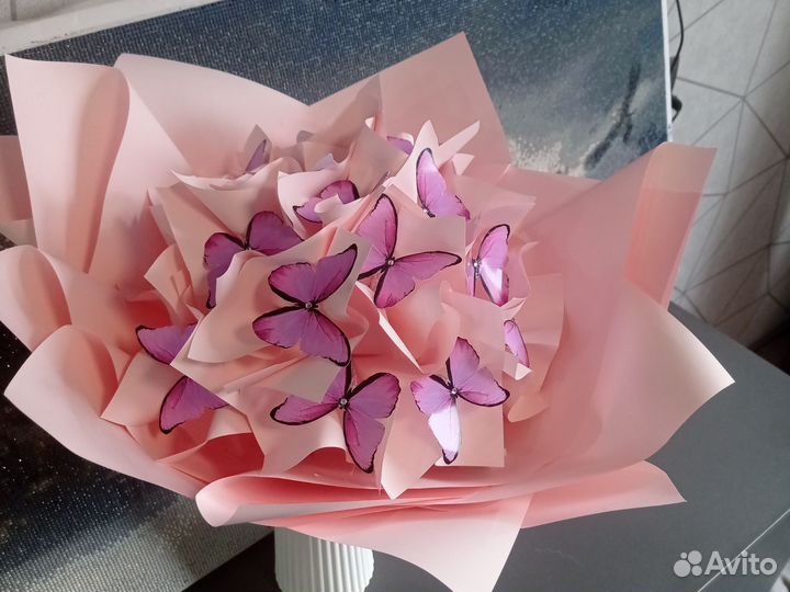Готовый букет из бабочек
