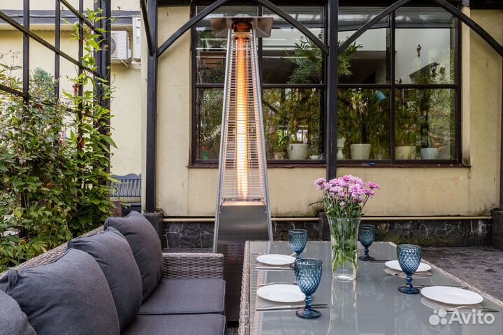 Уличный газовый обогреватель EVA нержавеющая сталь