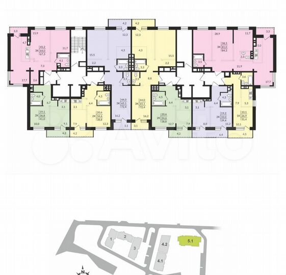 2-к. квартира, 39 м², 3/17 эт.