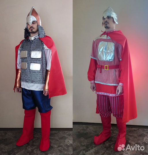 Костюм скомороха, богатыря, змея горыныча, избушки