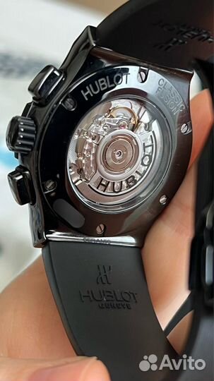 Часы мужские hublot classic 45мм, скелетон