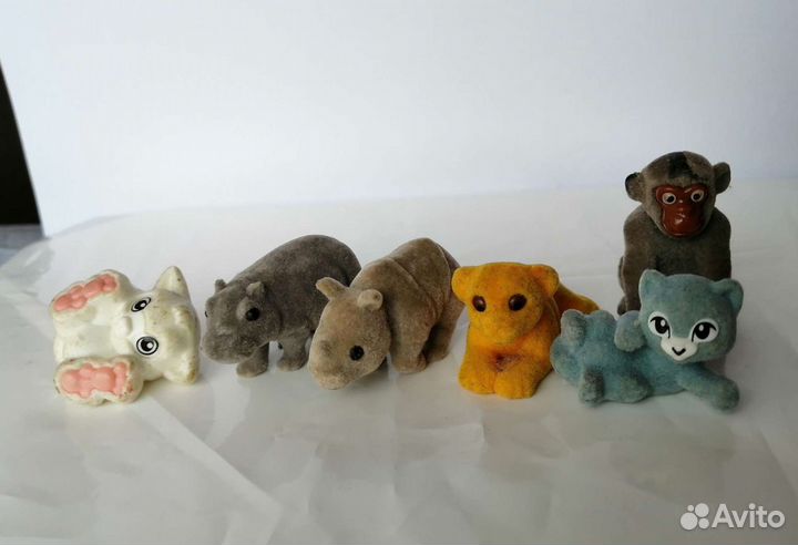 Киндеры - Сюрпризы животные с мягким покрытием