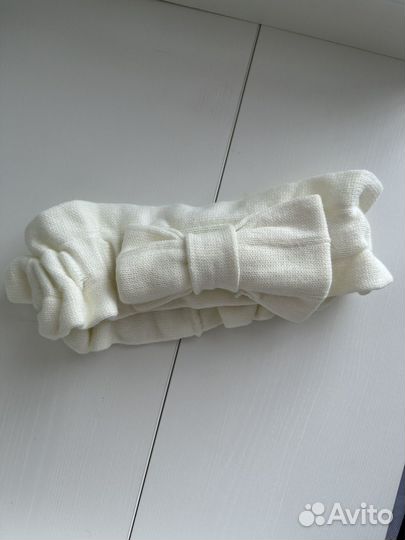 Бант на выписку вязаный