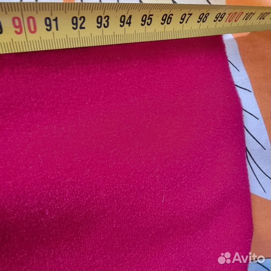 Отрез ткани бархат СССР 1,2 м, малиновый