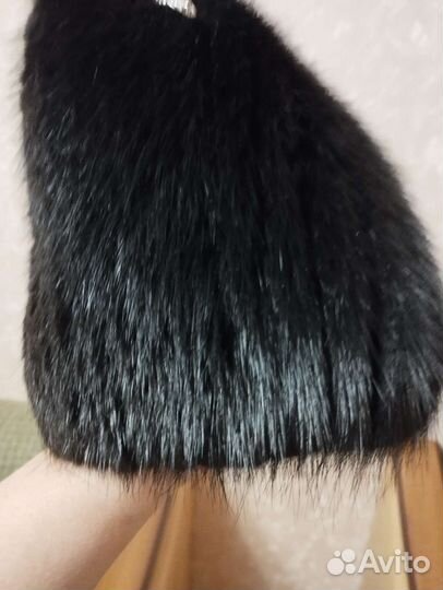 Шапка для девочки из меха норки