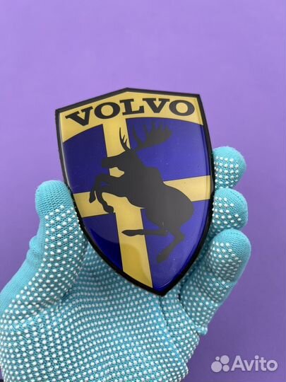 Эмблема герб лось Volvo флаг Швеции значок Вольво