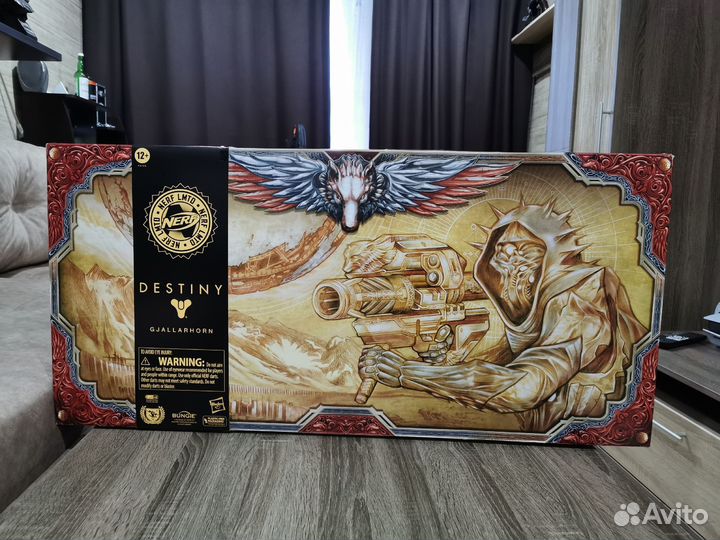 Destiny Gjallarhorn Nerf Blaster + pin