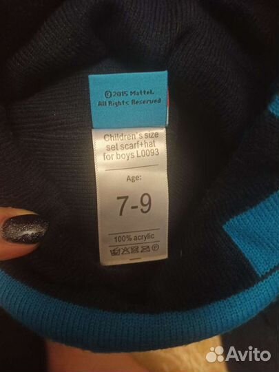 Шарф и шапка hot wheels 6-9 лет