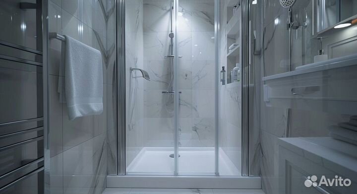Стеклянные душевые кабины под заказ