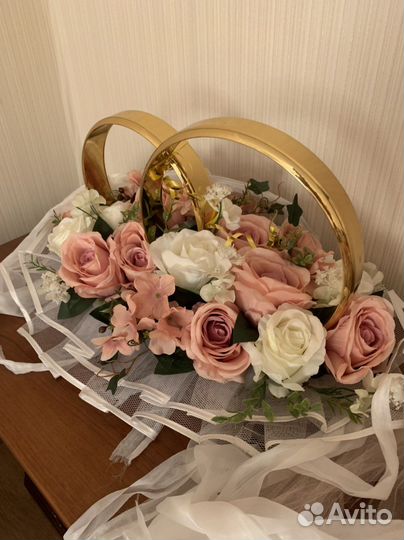 Свадебные кольца на машину