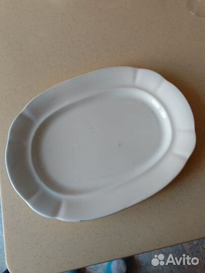Блюдо большое овальное Кузнецовский фарфор