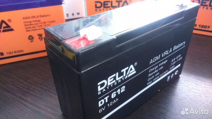 Аккумулятор delta dt612.6v 12a/h для мототехники