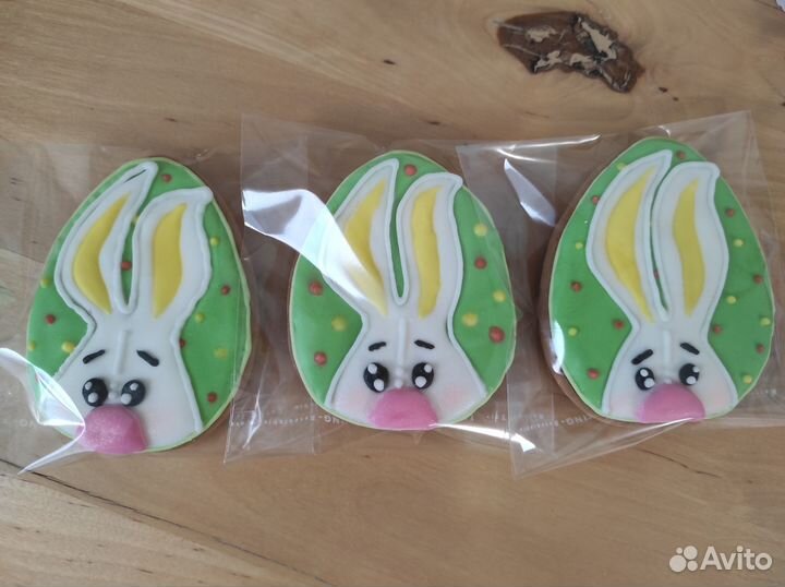 Пряники пасхальные и топперы для кулича