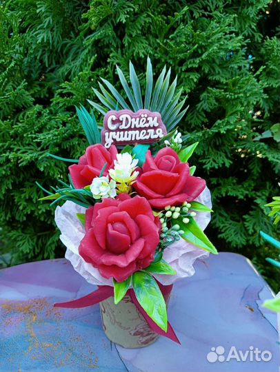 Букет из мыла учителю, воспитателю