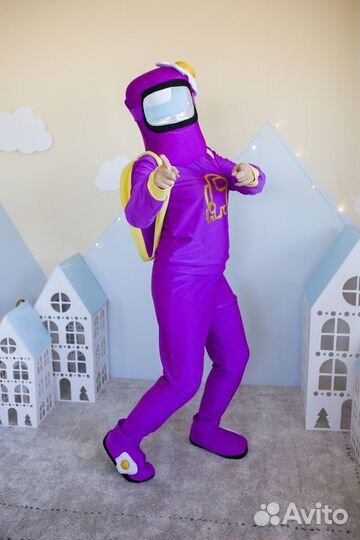 Костюм Амонг Ас /Among Us фиолетовый