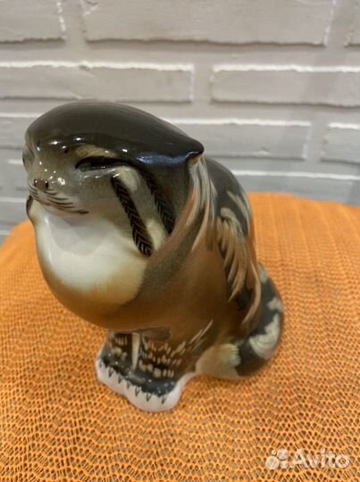 Фарфоровые статуэтки лфз Кот Манул