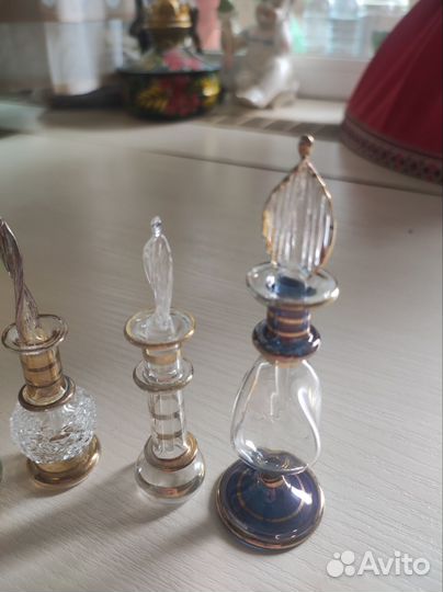 Винтажные флакончики выдувное стекло