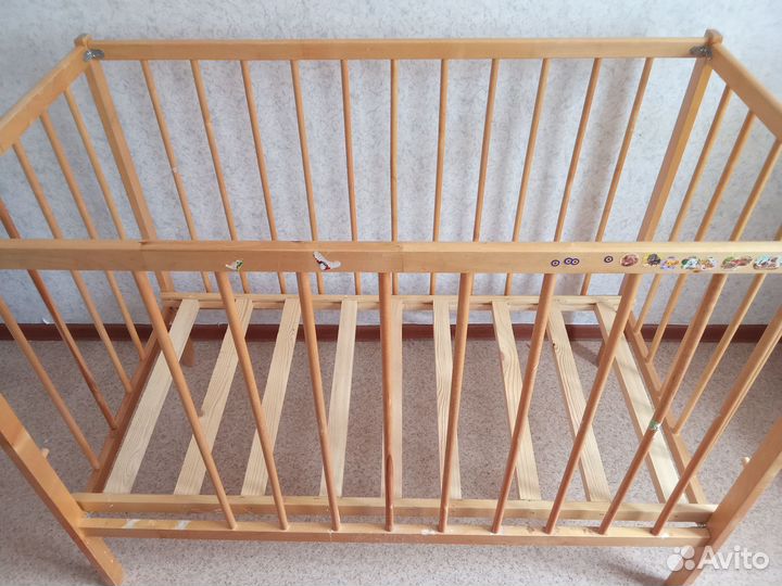 Детская кровать с матрасом, 12065 см