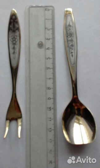 Совочек для сахара и вилочка для лимона