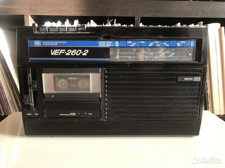 VEF 260-2 кассетная магнитола, СССР, винтаж
