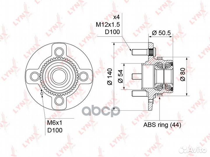 WH-1132 ступица колеса задняя Hyundai Accent 1