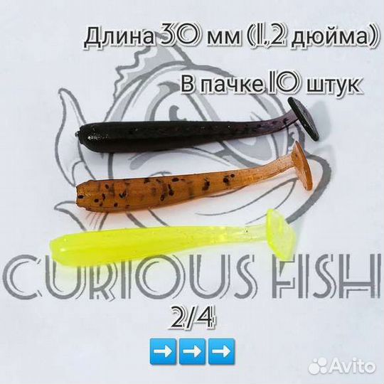 Curious Fish - Fish minnow 1,2 дюйма (30мм)