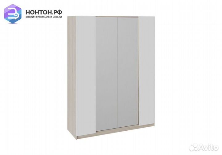 Шкаф 4-дверный Валери дуб сонома / белый ясень