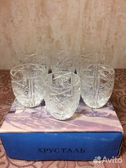 Рюмки хрустальные СССР подарочный набор