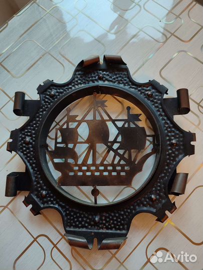 Интерьерное Панно настенное из металла Парусник